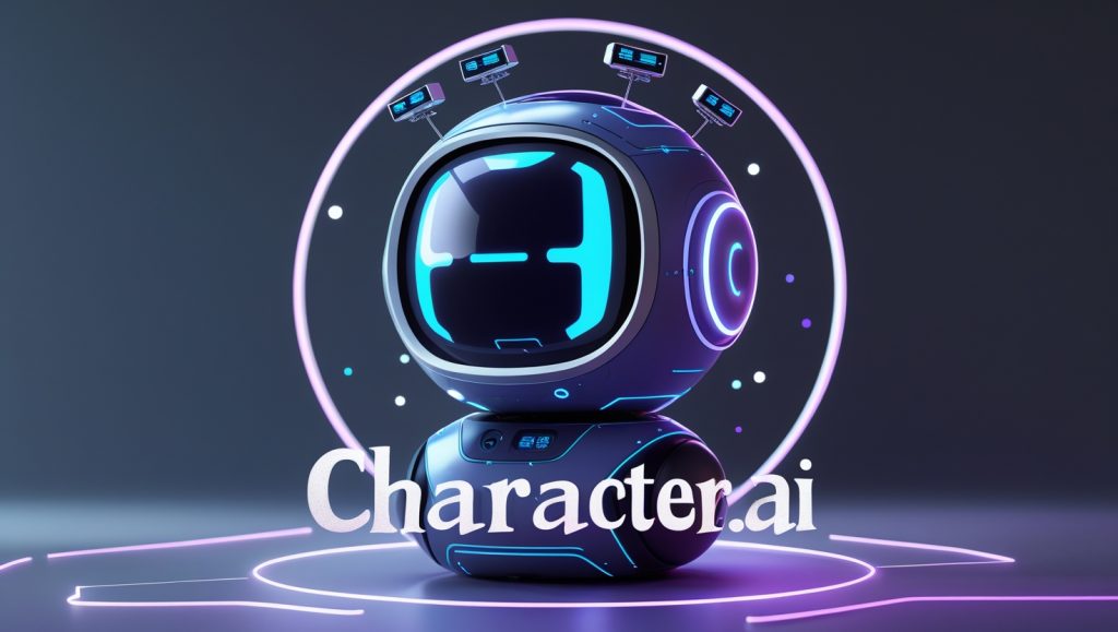 Character.ai platform showcasing advanced AI chatbot technology for custom character creation and personalized interactions.
