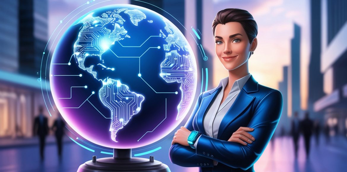 Leonardo_Phoenix_09_A_futuristic_and_modern_illustration_of_a_1 Graphic showing AI data processing solutions transforming business operations with efficiency.