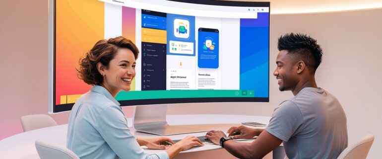 Bubble.io no-code development platform interface showcasing app creation tools.